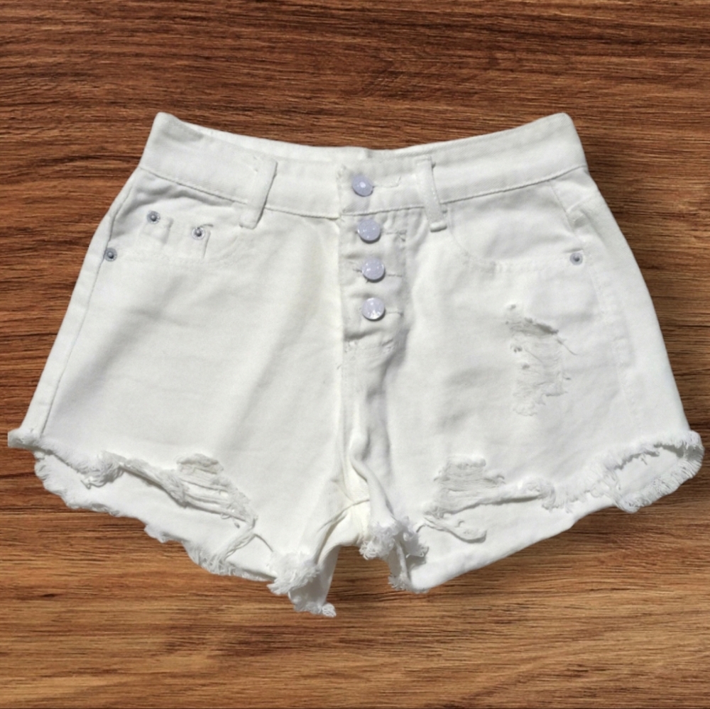 High Rise Denim Shorts